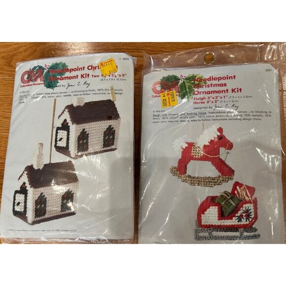 Columbia Minerva Needlepoint Kits #8261 & 8298 Vtg 1978 1979 - Picture 7 of 8